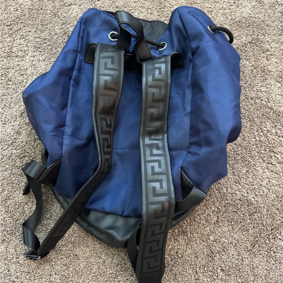 Versace Navy Drawstring Backpack - Picture 2 of 5